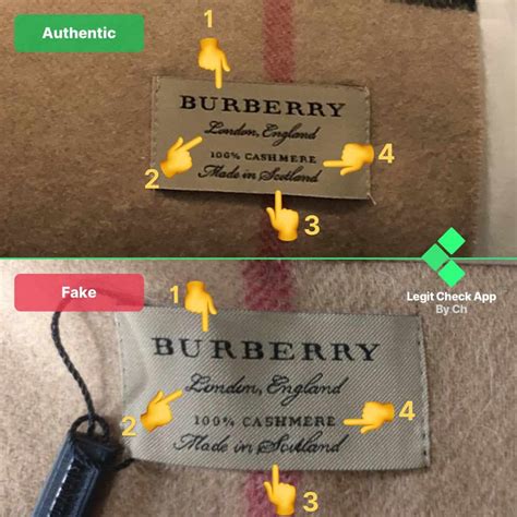 fake vs real burberry scarf|genuine burberry label.